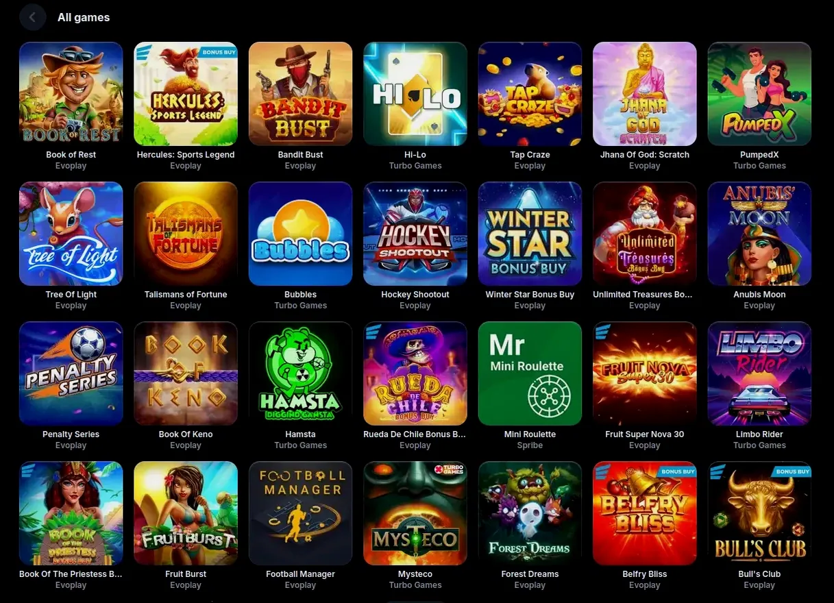 Rich Royal Casino Spielauswahl und Live-Tische